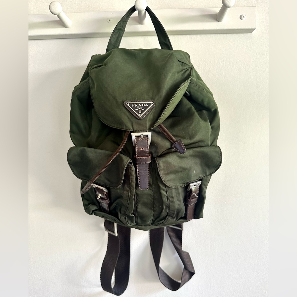 Authentic Prada Black Nylon Backpack Tessuto Small